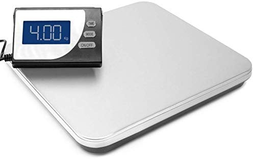 Futura strapazierfähige digitale Paketwaage, Mehrzweck-Waage, große Edelstahl-Wiegeplattform, Gepäckwaage 100KG silber