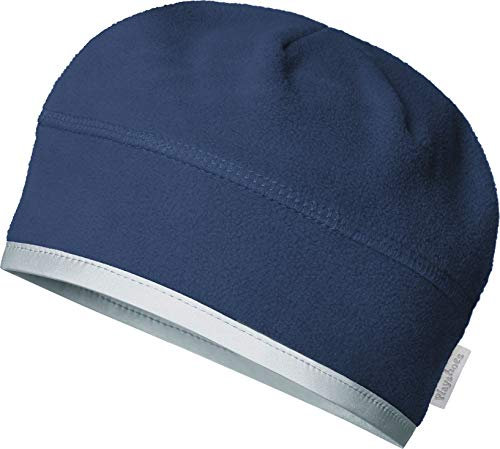 Playshoes Unisex Kinder Fleece-Mütze Wintermütze, marine Helmgeeignet, 49cm
