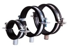 Abrazadera de tornillo 20-112mm galvanizada con inserto de goma abrazadera de dos tornillos 38-42 mm 25 piezas