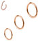 3 Stk 8/10/12mm 16G Edelstahl Nasenring rosegold Damen Herren Septum Clicker Ring Nasenring Set Ohr Lippen Nasenpiercing rosegold Lippenpiercing Knorpel Creolen für Männer Frauen