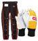 Oregon 575780 - Perneras anticorte para motosierra + Guantes de Seguridad para Cortar con Motosierra, Piel - 1 Par (M)