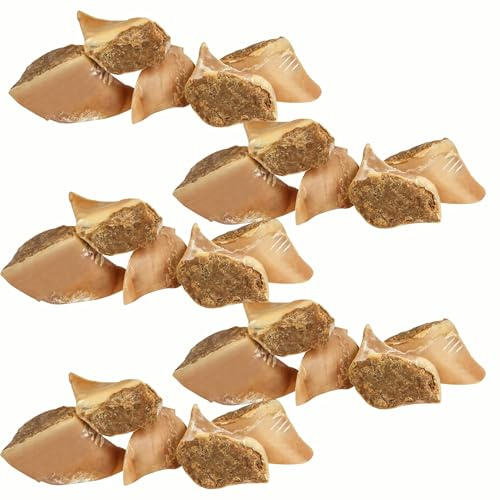 Schecker Kausnack - gefüllte Kauhufe - Nicht splitternd - geruchsarm - leckerer Schleckspaß - Rinderhufe für den Hund - 25 Stück