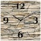 ARTLAND Wanddeko Wanduhr ohne Tickgeräusche Alu Funkuhr 30x30 cm Quadratisch Lautlos analoge Funkuhr, 4 Ziffern 30x30 cm Braune alte Ziegelmauer R2QS