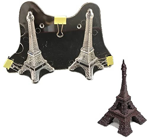 TUKE 20 x 12,7 x 7,1 cm, 3D-Eiffelturm, Polycarbonat, (PC), Schokoladenformen, Süßigkeitenform, für Kuchendekoration, Dekoration, Heimbackwerkzeuge, transparent