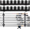 THKFISH Rutenständer Angelruten Angelrutenstände Angelrutenhalter Wand Vertikale/horizontale Angelrutenhalter für die Wandmontage A grau-horizontaler Rutenständer zur 8 Ruten