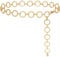 HIQUACC Women's Metal Waist Chain Chunky Body Jewelry Belly Link Belt (O-ring Gold-S)