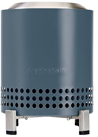 Solo Stove Mesa XL Braciere da tavolo da esterno | Mini camino portatile a bassa emissione di fumo, Alimentato a pellet o legna, acciaio inossidabile, con supporto, borsa, 21,8 x 17,8cm, 1kg, Blu