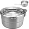 mizikuu Camping Topf, 1.5 L Großes Fassungsvermögen Bento Topf Camping Geschirr mit Deckel und Griff Edelstahl Camping Kochgeschirr Topf Camping Wandern Picknick Angeln