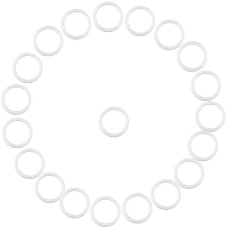 20 Stück Schnullerketten-Adapter-O-Ringe, Sichere Silikon-O-Ringe, 25 Mm Schnuller-Schnullerketten-Adapterhalter für Baby (Weiss)