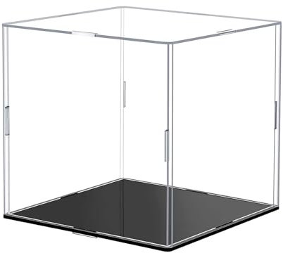Acrylic Display Box,Vitrine Acrylique Auto-assemblée,boîte de comptoir Cube pour Figurines Pop et Jouets,nécessite de Retirer Le Film de Protection(6x6x6 Pouces :15 x15x15cm)