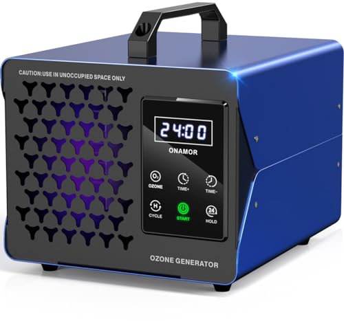 onamor Generatore di ozono digitale, eliminatore di odori da 30000 mg/h, macchina per la rimozione degli odori ad alta capacità, elimina gli odori dell'ozonizzatore, ionizzatore deodorante