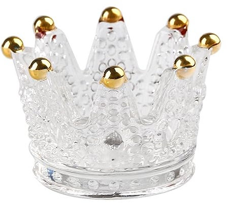 Cendrier Cendrier Crown avec design tendance pour fumeurs, cendrier de bureau créatif en verre pour fumer de bureau intérieur extérieur Porte-cendres