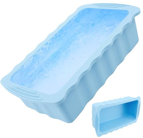 QE Grand moule de glace Moule de bloc de glace en silicone facile à libérer un gros moule de glace professionnel grand bac à glaçons réutilisable lave-vaisselle en toute sécurité de gros moules de gla