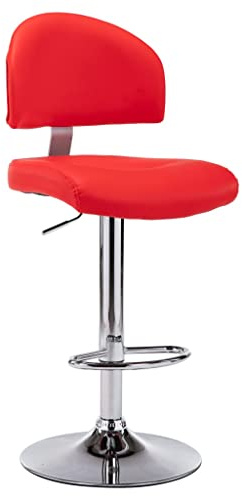 WEMYUFURN Barhocker Rot Kunstleder, Tresenhocke, Stehhocker, Barstuhl für Zuhause oder Gewerbe