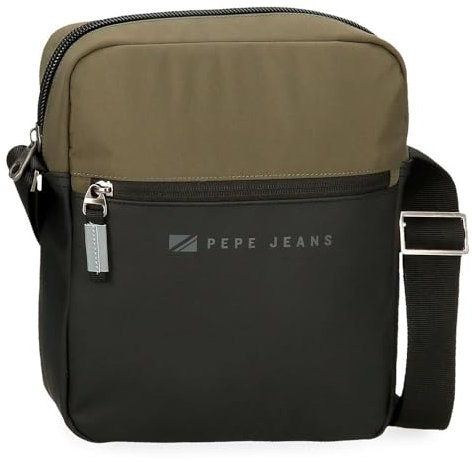 Pepe Jeans Jarvis Bandolera Portatablet Verde 23x27x7 cms Piel Sintética y Poliéster L by Joumma Bags