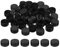 PATIKIL 1.2inch Plastic Bottle Caps for Crafts, 50Pcs Reusable Protection Bottle Screw Lids for Empty Container DIY Scrapbook Decorations, Black