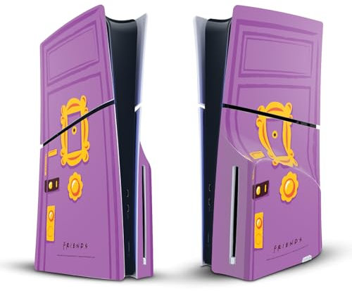 Head Case Designs sous Licence Officielle Friends TV Show Peephole Frame Graphismes Emblématiques Vinyle Autocollant De Jeu Peau Compatible avec Sony PlayStation 5 PS5 Slim Disc Edition Console