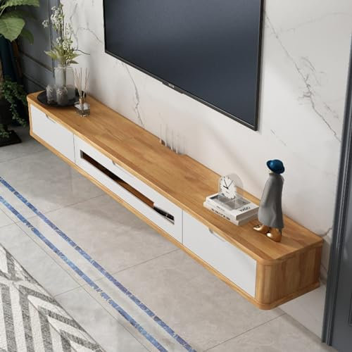 Schwebende TV Ständer Wandhalterung - TV Lowboard - TV-Schrank, 140cm Entertainment-Center, Medienkonsole, Aufbewahrungsregal Für AV-Receiver/Kabelbox/Spielsystem TV Board (Color : D)