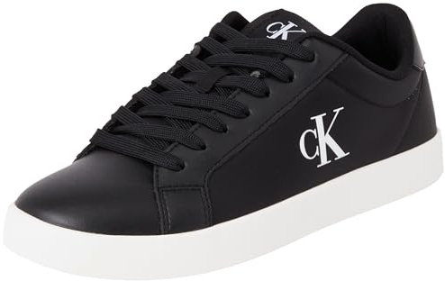 Calvin Klein Women’s Low Top Cupsole Trainers, Black (Black/Bright White), 8