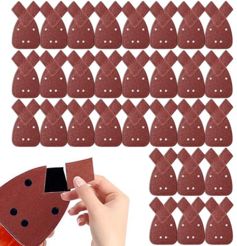 30 Pcs For Black and Decker Mouse Sander Pads, 120 Grits Multi Tool Sanding Pad, Mouse Sanding Pads For Black and Decker Sandpaper Sheet for Electric Sander