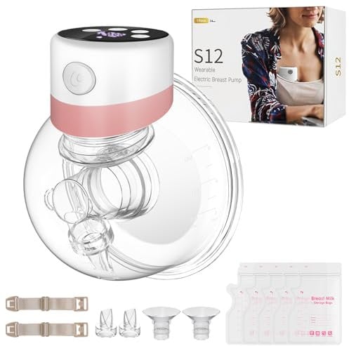 Lillo Breast Pump Hands Free, Electric Leak-Proof Pumps Wearable Portable,Low Noise &Painless Breastfeeding Milk Pumps, BPA Free (Pink*1)