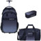 Elephant 3 Teile Set Trolley Hero Signature Schultrolley Schulranzen Trolly Sporttasche Mäppchen 12800 (Black Cube 12869)