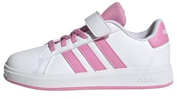 adidas Grand Court 2.0 Shoes Kids, Scarpe da Tennis Unisex - Bambini e Ragazzi, Ftwr Bianco Bliss Rosa Nucleo Nero, 29 EU