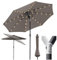 Sekey Solar-LED Sonnenschirm 330cm mit 40 LED, Windfester Gartenschirm UV 50+, Alu-Sonnenschirm mit Kurbel für Terrasse Balkon Garten