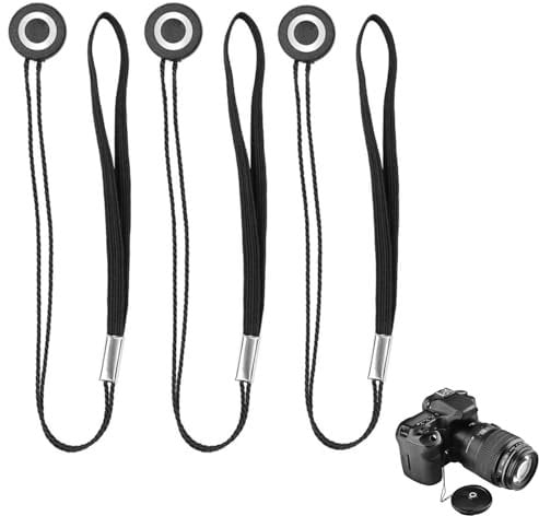 Cerioll 3 Stück Objektivdeckelleine,Objektivdeckelhalter,Kameraabdeckung,Objektiv Deckel,Objektivseil,Anti-Verlust-Seil, Objektivkappe Schnur Kompatibel mit Canon/Nikon/Sony/Fujifilm/Panasonic Camera