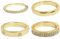 Guyode 3 Stück Ringe Set, Gold Ring Stapelbar, Ringe Wasserfest 14K Vergoldete, Goldring Damen Persönlichkeit, Verlobungsring Damen Gold für Valentinstag Muttertag Jubiläum Geburtstag (49,3 mm)