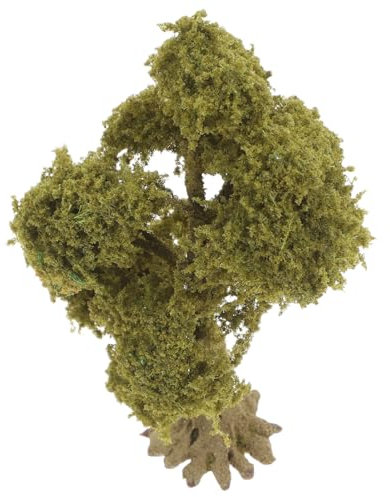 Abaodam Mikro-Landschaft Modellbaum Diorama Supplies Miniatur Künstliche Bäume Miniaturbäume für Sand Tisch Landschaft Modellbäume Mini Modell Bäume Diorama Bäume Khaki Kunststoff