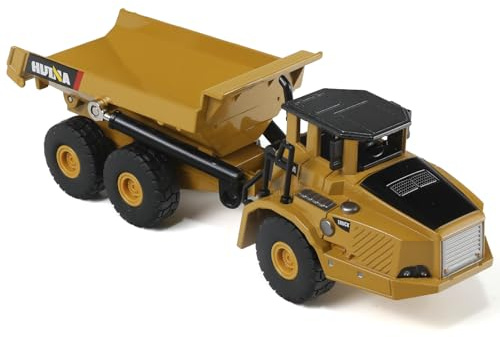 SHINESIGNAL Kipplaster Tough Hauler LKW Spielzeug, Metall Dumper Lastwagen Spielzeug Muldenkipper für Kinder ab 3 Jahre mit Freilauf und beweglicher Ladefläche- 1/50