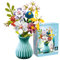 Flower Bouquet Building Set with Vase, 3D Puzzles Artificial Flowers for Adults Creative Flowers Building Blocks Set Toy DIY Decor for Home Office,Creative Gift for Lover (3)