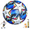 CLIUNT Championsleague Ball, Größe 5 Fußball für Kinder und Erwachsene, Professioneller Fussbälle mit Pumpe, Fußballfans Artikel Fußballliebhaber, Geburtstagsgeschenk Regelmäßiges Spiel und Training