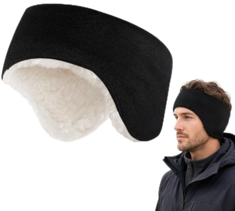 PDirat Ohrenwärmer Herren Damen, Winter Ohrenschützer | Schwarz Stirnband Ohrenschutz,stirnband winter, Moden Ear Warmers für Laufen, Yoga, Skifahren, Reiten, Fahrrad, Ohrabdeckung