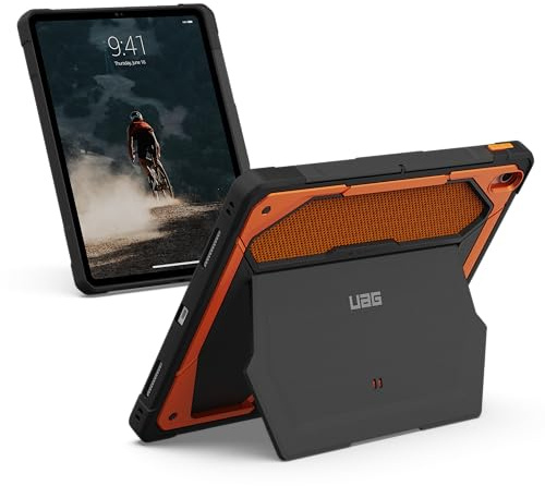 URBAN ARMOR GEAR Monarch Hülle für iPad Air 13 | Passgenau | Stylus Fach | Verstellbarer Kickstand | 1,8 m Fallschutz | Ideal für Business, Reise und Outdoor