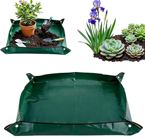 Tappetino pieghevole per piante, 100 x 100, impermeabile, da giardino, per piante grasse, per interni ed esterni