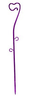 Form Plastic Orchideenstab Kunststoff modern Design kristall violett H 39 cm