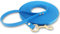 Schleppleine 9mm aus Beta BioThane® 10 Meter lang in Hellblau mit Handschlaufe und Messingkarabiner