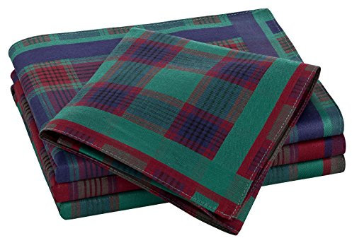 Tobeni Premium 12 Stofftaschentücher 100 Baumwolle-Satin Design 51 41x41 cm