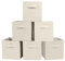 PowerKing Aufbewahrungsbox Organizer aus Stoff, 6-er faltbar Aufbewahrungsbehälter Aufbewahrung Box Würfel - Beige