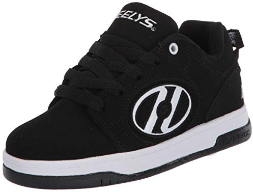 Heelys HLY-B1W-5969 Unisex Kids’ Track Shoe, Black/White, 12 UK