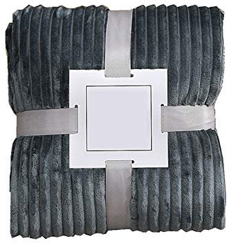 Plaid Couverture Peluche, Morbuy Super Douce Chaude Toison de Corail Chambre Canapé-Lit Literie Bébé Petite Couverture Drap de Lit Adulte Enfant (70x100cm,Gris foncé)