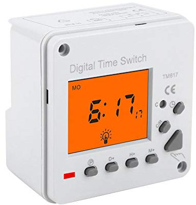 Timer digitale elettronico, timer interruttore di controllo intelligente programmabile 110V 220V con display retroilluminato per pannello pubblicitario di elettrodomestici(220V)