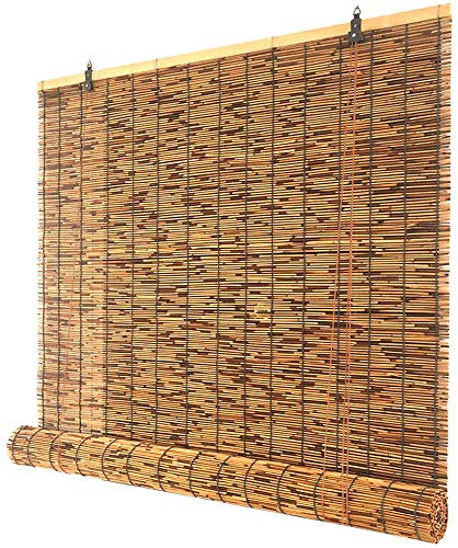 Reed Vorhang, Stroh Vorhang, Verdunkelung Sonnenschutz Rollo, Aufzug Vorhang kann im Wohnzimmer Balkon Küche Bad verwendet Werden