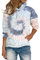 HVEPUO - Pull à capuche batik pour femme - Imprimé Kawaii - Pull à capuche avec dégradé de couleur, c-bleu, S