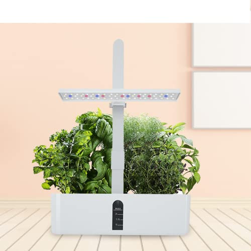 PanHuiWen Sistema de cultivo de hidroponía LED para interiores Mini jardín de hierbas con luz de cultivo Gran regalo para niños, familia, mamá