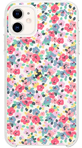 Coque pour iPhone 11 Fleurs pastel [TPU Silicone Transparent] pour protéger votre téléphone. [Antichoc - Anti-rayures] Coque pour iPhone en silicone souple transparent.