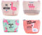 FuninCrea 4 Stücke Münzbörsen Mini Geldbeutel Täschchen, Leinwand Münzbeutel mit Reißverschluss, Mini Täschchen Flamingo Kleingeldbörse, Nette Kleine Täschchen für Münze, Karte, Schlüssel