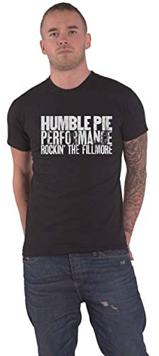 Humble Pie T Shirt Rockin The Fillmore Band Logo Official Mens Black L